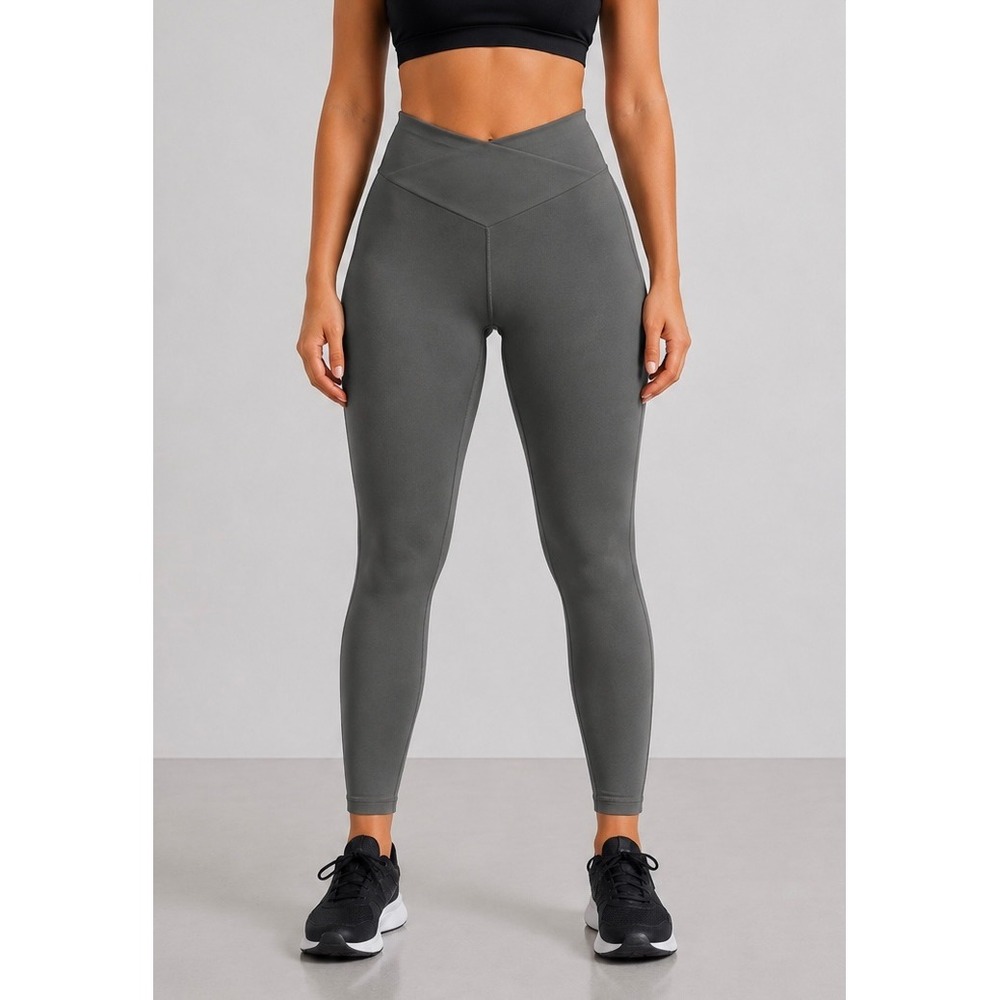 OFFLINE by Aerie Real Me 7/8 Leggings Gray Green Crossover High Rise Medium